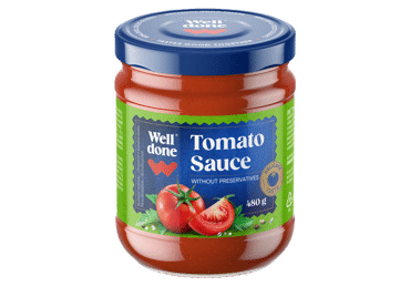 Tomātu mērce bez konservantiem WELL DONE 480g