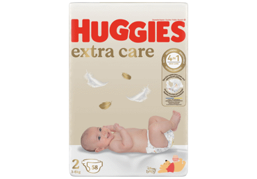 Autiņb.HUGGIES Extra Care S2 3-6kg 58gb.
