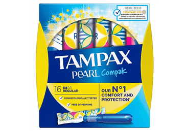 Higiēniskie tamponi TAMPAX Compak Pearl Regular 16gb. - 1