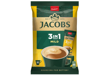 Šķīstošās kafijas dzēriens JACOBS Mild 10x11,1g