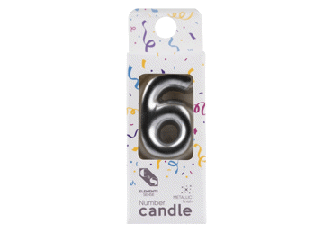 Dzimšanas dienas svece 6 ELEMENTS SENSE 2krāsas