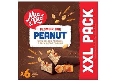 Saldējums zemesriekstu ar sāļo karameli MIO&RIO 6x46g