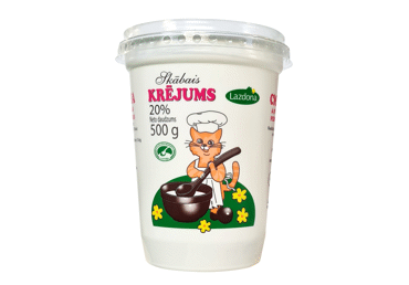 Skābais krējums LAZDONA 20% 500g