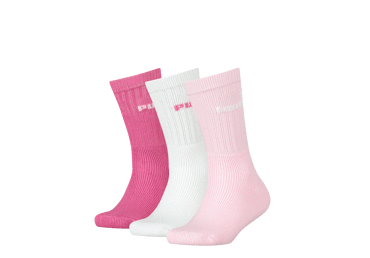 Bērnu sporta zeķes PUMA 35-38 3pāri baltas/rozā