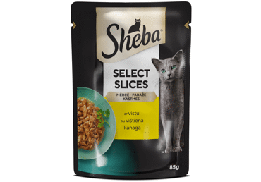 Konservēta kaķu barība SHEBA ar vistu 85g