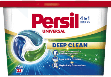 Veļas mazgāšanas kapsulas PERSIL Discs Universal 22m.r.