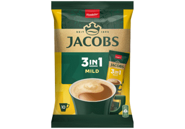 Šķīstošās kafijas dzēriens JACOBS Mild 10x11,1g
