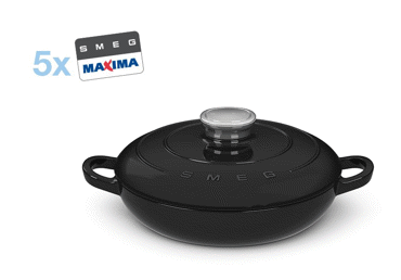 Čuguna sautējamā panna SMEG 26cm melna