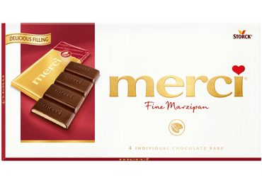 Konfekšu kaste MERCI ar marcipānu 112g