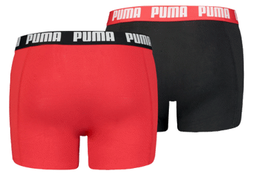Vīriešu bokseršorti PUMA S 2gab. melni/sarkani - 2