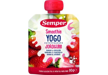 Biezenis SEMPER jog,banānu,zemeņu 6+ 90g - 2