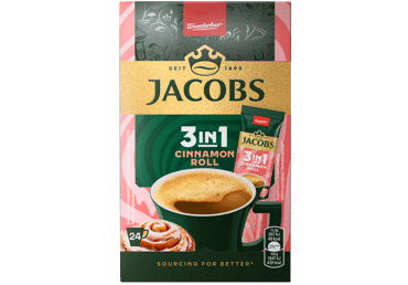 Šķīstošās kafijas dzēriens JACOBS 3in1 Cinamon 24x11,2g - 1