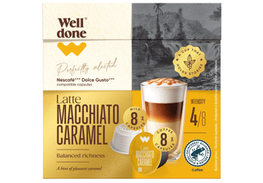 Kafijas kapsulas WELL DONE Caramel Latte 153g