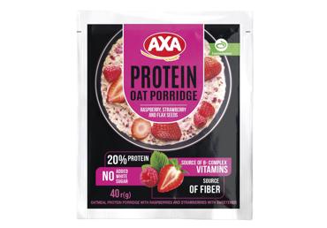 Proteīna auzu putra aveņu zemeņu AXA 40g