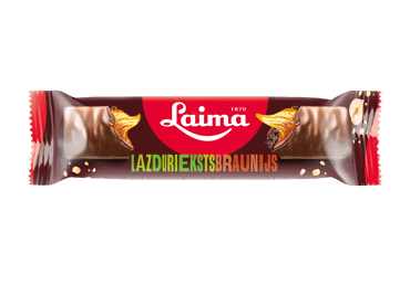 Šokolādes batoniņš LAIMA ar lazdu riekstiem un karameli 50g