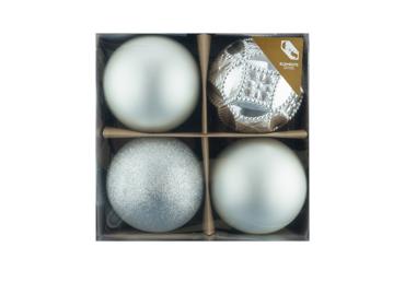 Ziemassvētku eglītes rotājumu komplekts 4gab.