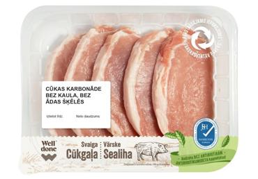 Cūkgaļas karbonāde šķēlēs bez antibiotikām WELL DONE 360g