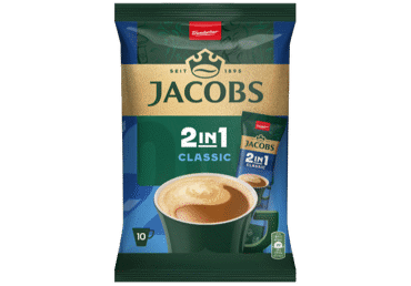 Šķīstošās kafijas dzēriens 2in1 JACOBS 10x12,4g