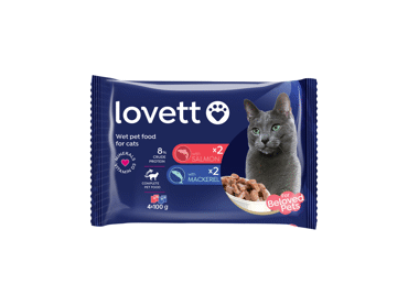 Konservēta kaķu barība LOVETT zivju izlase 4x100g