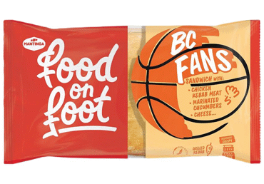 Sendvičs ar vistas kebabu, marinētiem gurķiem un sieru FOOD ON FOOT 255g - 1