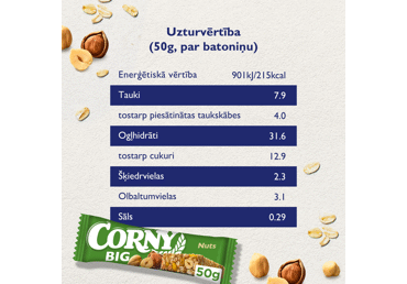 Musli batoniņš CORNY Big ar riekstiem 50g - 2