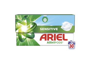 Veļas mazgāšanas kapsulas ARIEL Sensitive 30gb - 1
