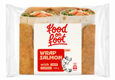 Vraps ar lasi, sieru un dārzeņiem FOOD ON FOOT 230g