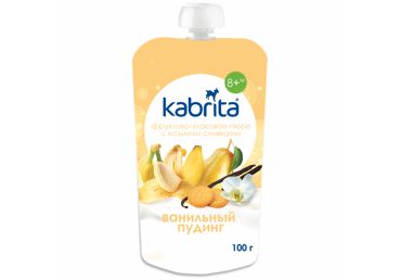 Pudiņš KABRITA augļu-vaniļas 8+ 100g