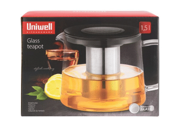 Stikla tējkanna 1,5L Uniwell - 1