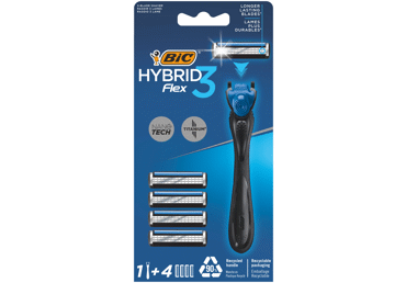 Skuveklis BIC Flex 3 Hybrid vīriešiem +4 kasetes