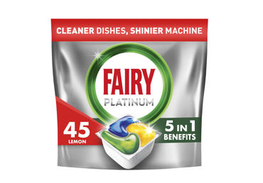 Trauku mazgāšanas kapsulas FAIRY Platinum Lemon 45gab.