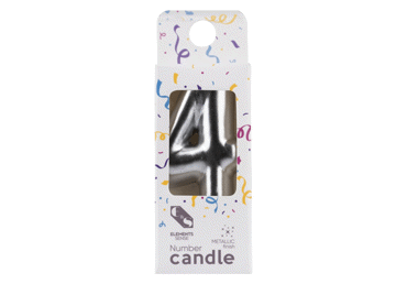 Dzimšanas dienas svece 4 ELEMENTS SENSE 2krāsas 