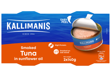 Tunzivs kūpāta saulespuķu eļļā KALLIMANIS 2x140g
