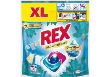 Veļas mazgājamās kapsulas REX AT Lotus Universal 36m.r.