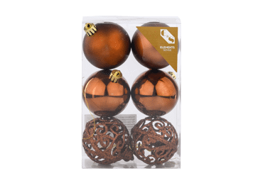 Ziemassv.eglīt.rotas ELEMENTS 6gab.D6cm - 3