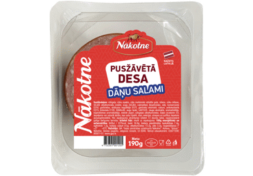 Pusžāvēta salami desa Dāņu šķēlēs NĀKOTNE 190g