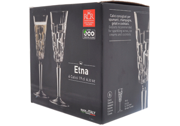 Šampanieša glāzes RCR Etna 6gab. 190ml - 2