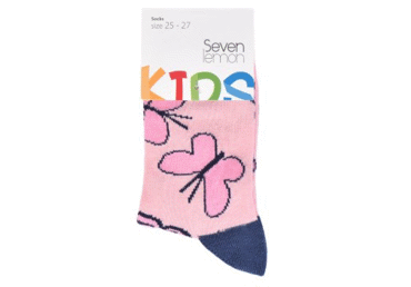 Bērnu zeķes SEVEN LEMON kokvilnas 31-33 - 1