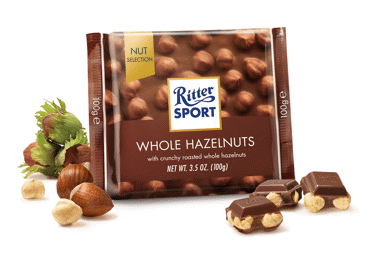 Piena šokolāde RITTER SPORT ar riekstiem 100g - 2