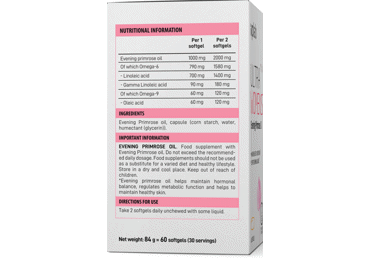 Kapsulas Evening Primrose Oil VPLAB 60gab. - 2