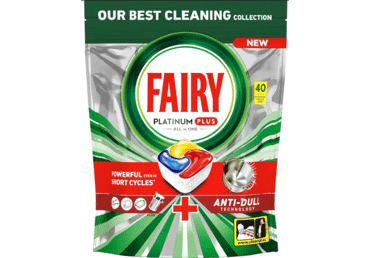 Trauku mazgājamās kapsulas FAIRY Platinum Plus Lemon 40gab. - 1