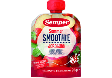 Biezenis SEMPER ābolu, zemeņu 6+ 90g