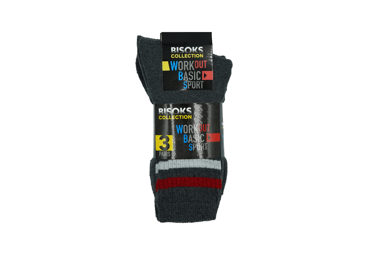 Vīriešu sporta zeķes BISOKS 11011P 3pāri 39-42