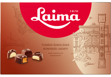 Konfekšu kārba LAIMA Asorti tumšā šokolāde 360g