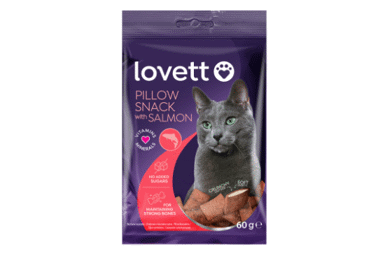 Gardums kaķiem ar lasi LOVETT 60g