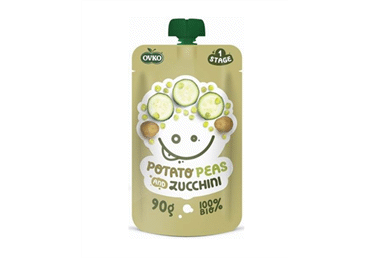 Biezenis OVKO BIO kartupeļu-zirnīšu-cukīni 6+90g