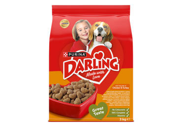 Sausā suņu barība DARLING vistas 3kg