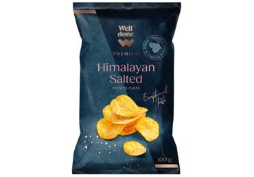 Kartupeļu čipsi WELL DONE PREMIUM ar Himalaju sāli100g