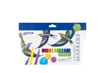 Flomāsteri GRAFIA PLUS 24 krāsas