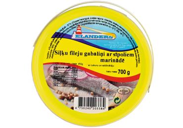 Siļķu filejas gabaliņi sīpolu marinādē ELANDERS 700g - 1